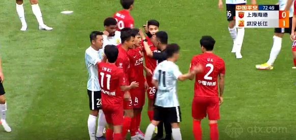赛事直播-2022中超联赛武汉长江1-0胜上港徐新染红